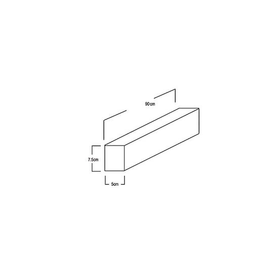 Gekas LED Kommerzielle lineare Beleuchtung Leuchte Decke 24W Kaltes Weiß B90xT7.5xH5cm