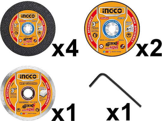 Ingco Grinder Mini 76mm Battery 1x2Ah