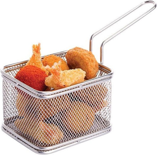Miniature Basket Fried Snacks Stainless Steel 100x80x75mm Hendi 426425