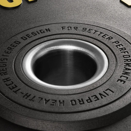 Live Pro Bumper Plate Olympic Type Rubber 1 x 15kg Φ50mm