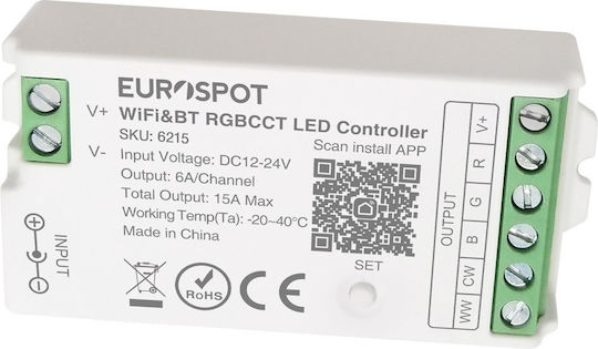 Eurospot Led Controller Tuya Wi-fi + Rf 2.4ghz + Bt Rgbcct Ταινία