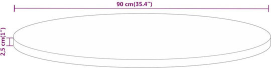 vidaXL Кръгла Професионална Сервизна Плоча Дървена 90см