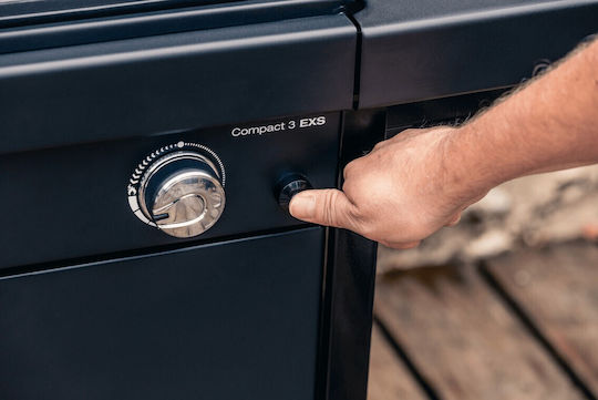 Campingaz Compact 3 EXS Газово Барбекю Решетка 61брx35брсм. с 2 бр 7.5кВт и Страничен Нагревател