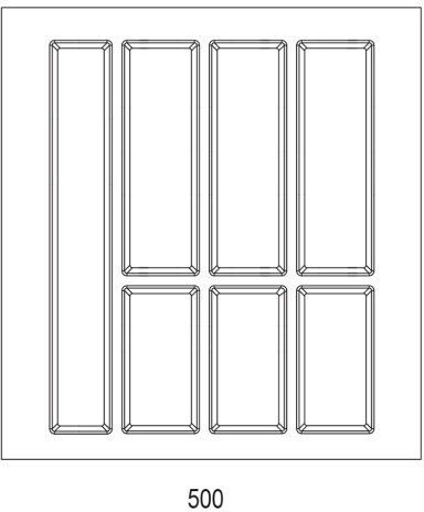 Agoform Tăvi Pentru Tacâmuri De Sertar Din Plastic 45x48x6cm Neagră