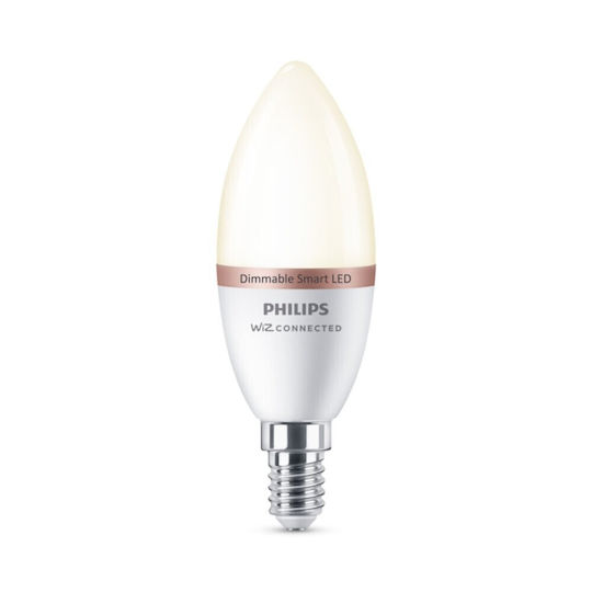 Philips Смарт крушка LED 4.9W за фасунга E14 и форма C37 топло бяло 470лм Димируем