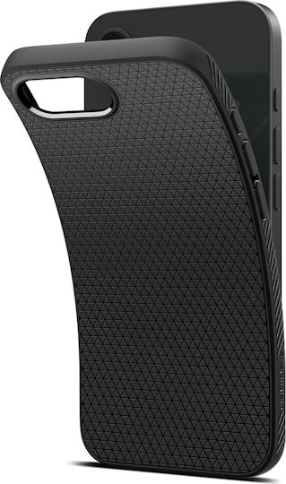 Spigen Liquid Air Заден Калъф Закалено Стъкло Черен (iPhone 17e / 16e)