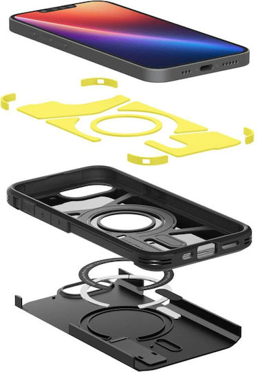 Spigen Tough Armor AI (MagFit) Back Cover Σιλικόνης / Πλαστικό 2mm Μαύρο (iPhone 17e / 16e)