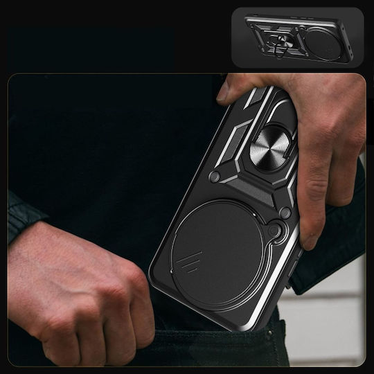 Techsuit Camshield Umschlag Rückseite Silikon / Kunststoff Schwarz (Redmi Note 14 4G)