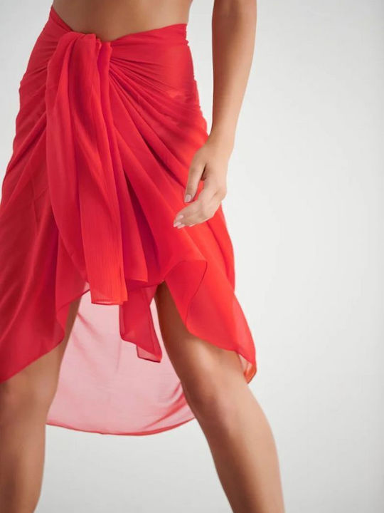 Blu4u Schal Pareo 25383000 Rot