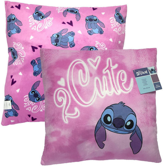 Disney Lilo & Stitch Dekokissen 40x40cm Aym-099stitch-cs Rosa