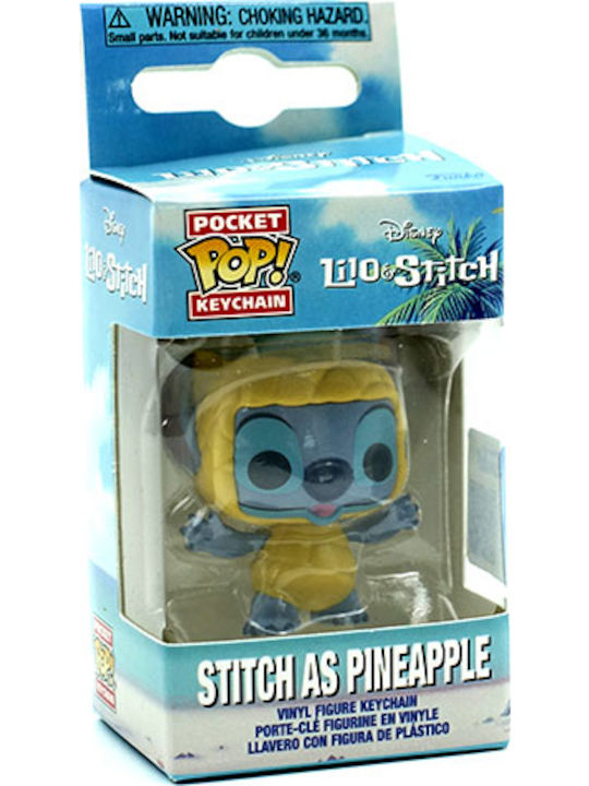 Funko Pocket Pop! Keychain Filme: Lilo și Stitch - Stitch Ca Ananas