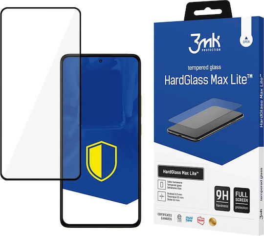 3MK Hardglass Max Lite 0.3mm Gehärtetes Glas Schwarz (Redmi Note 14 Pro 5G / 14 Pro+ / Poco X7)
