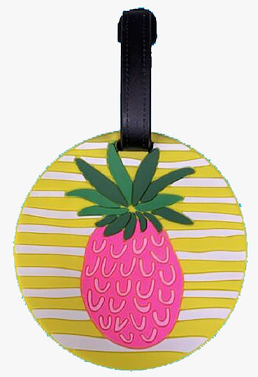 Bartuggi Ετικέτα Βαλίτσας Κίτρινη Pineapple