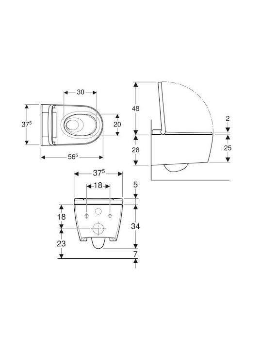 Geberit Aquaclean Sela Λεκάνη Κρεμαστή με Κάλυμμα Soft Close Λευκή Geberit Aquaclean Sela Λεκάνη Κρεμαστή με Κάλυμμα Soft Close Λευκή
