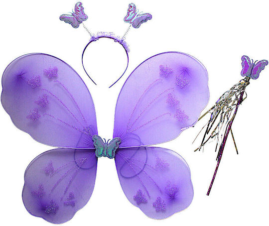 Butterfly Wings Set Headband Wand Color Choice Purple