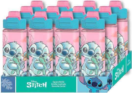 Kids Licensing Plastic Kids Water Bottle Stitch Pink 500ml