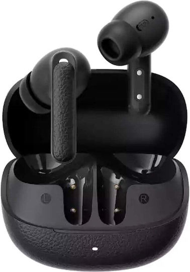 QCY HT15 Buds ANC Bluetooth Handsfree Ακουστικά με Αντοχή στον Ιδρώτα και Θήκη Φόρτισης Μαύρα