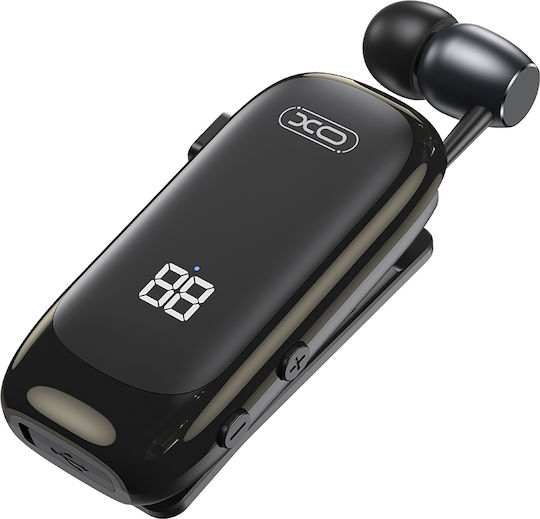 XO ΒΕ51 In-ear Bluetooth Handsfree Ακουστικό Πέτου Μαύρο
