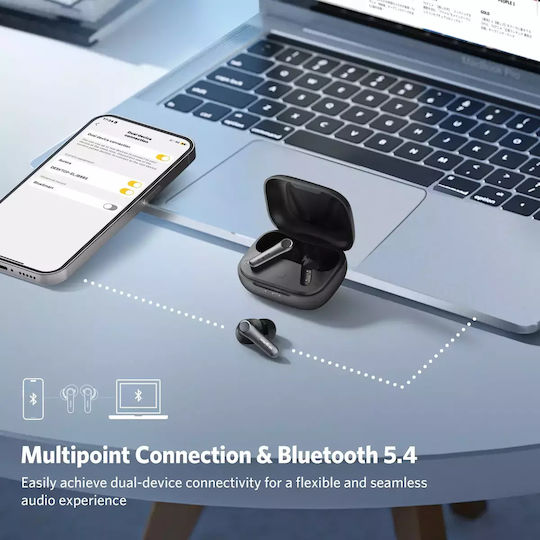 Earfun Air Pro 4 In-ear Bluetooth Handsfree Ακουστικά με Αντοχή στον Ιδρώτα και Θήκη Φόρτισης Μαύρα
