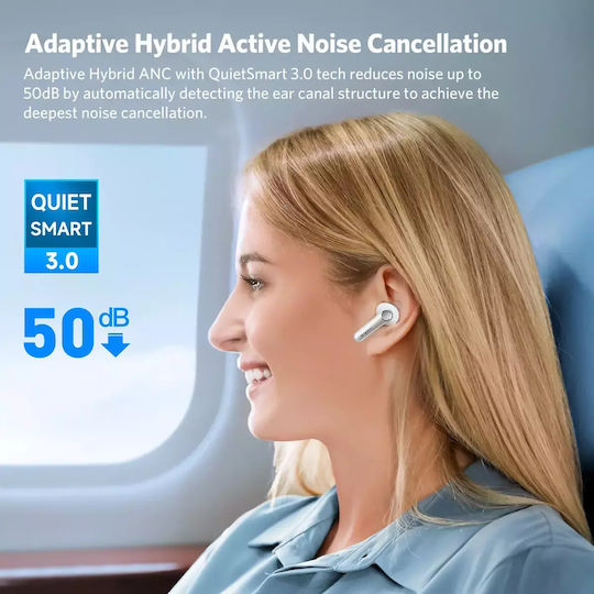 Earfun Air Pro 4 In-ear Bluetooth Handsfree Earphones with Sweat Resistance and Charging Case White