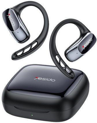 Yesido YSP24 Open Ear Bluetooth Handsfree Ακουστικά με Θήκη Φόρτισης Μαύρα