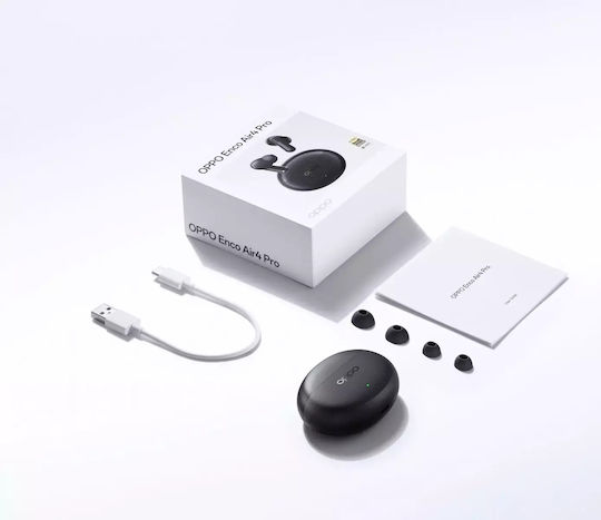 Oppo Enco Air4 Pro In-ear Bluetooth Handsfree Earphones with Sweat Resistance and Charging Case Midnight Black