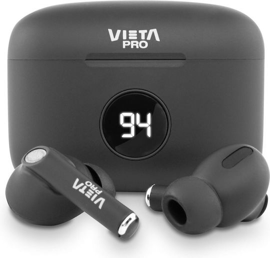 Vieta Pro Fade In-ear Bluetooth Handsfree Ακουστικά με Θήκη Φόρτισης Μαύρα