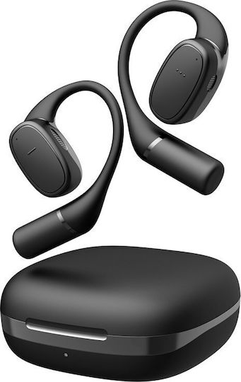 Wiwu O300 Bone Conduction Bluetooth Handsfree Ακουστικά με Θήκη Φόρτισης Μαύρα