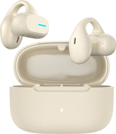 Wiwu OpenBuds O200 Bluetooth Handsfree Căști cu Carcasă de Încărcare Ivory
