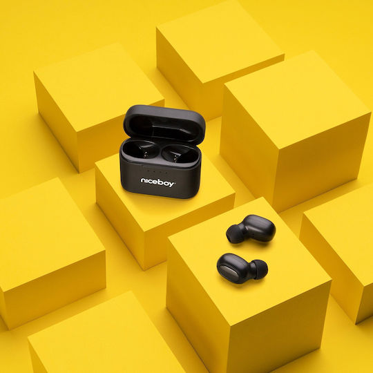 Niceboy Podsie 3 In-Ear Bluetooth-Freisprecheinrichtung Kopfhörer mit Ladeetui Schwarz