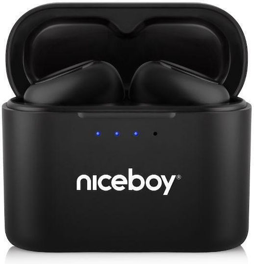 Niceboy Podsie 3 In-Ear Bluetooth-Freisprecheinrichtung Kopfhörer mit Ladeetui Schwarz