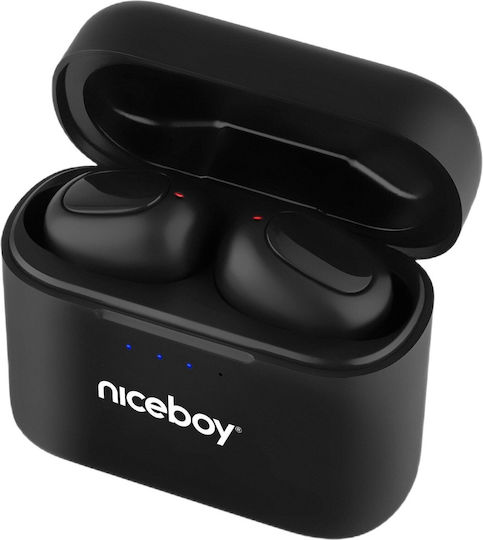 Niceboy Podsie 3 In-Ear Bluetooth-Freisprecheinrichtung Kopfhörer mit Ladeetui Schwarz
