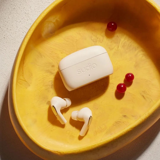 Sudio E3 In-Ear Bluetooth-Freisprecheinrichtung Kopfhörer mit Schweißresistenz und Ladeetui Weiß
