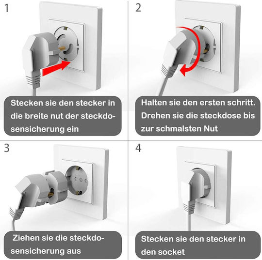 Socket Protective Cover Simple Placement made of Plastic in White Color 4pcs
