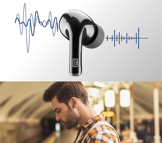 Cellular Line Eclipse In-ear Bluetooth Handsfree Ακουστικά με Θήκη Φόρτισης Λευκά