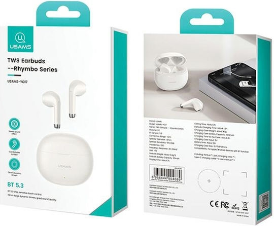 YO17 Earbud Bluetooth Handsfree Earphones with Charging Case Beige