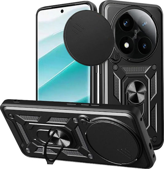 Bodycell Slide Cover Back Cover Metallic Black (Redmi Note 14 Pro+)