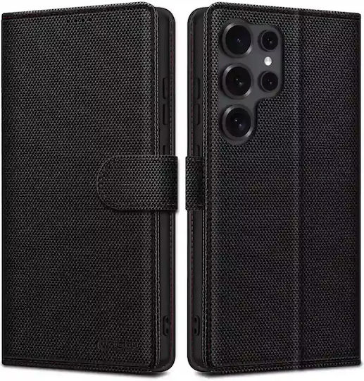 Tech Protect Hülle für Samsung Galaxy S25 Ultra 5G Wallet Rs Schwarz Rot