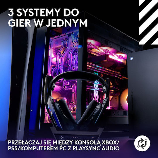Logitech ASTRO A50 (Gen 5) Drahtloses Über Ohr Gaming-Headset mit Bluetooth / USB Verbindung für Nintendo Switch / PC / PS5 / XBOX