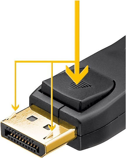 Goobay Cable DisplayPort male - DisplayPort male 5m Μαύρο (74750)