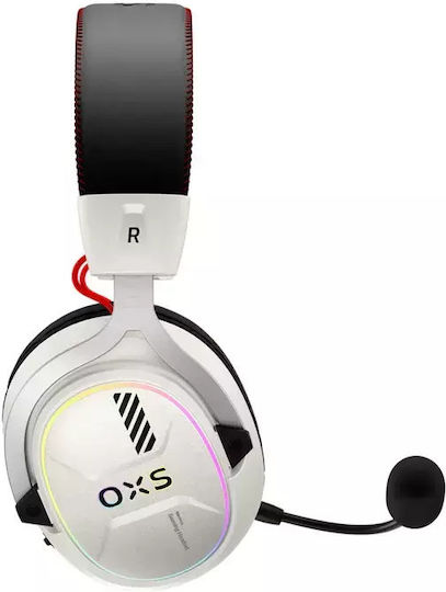 OXS Storm G2 Ασύρματο Over Ear Gaming Headset με σύνδεση Bluetooth / USB Λευκό for Nintendo Switch / PC / PS4 / PS5 / XBOX