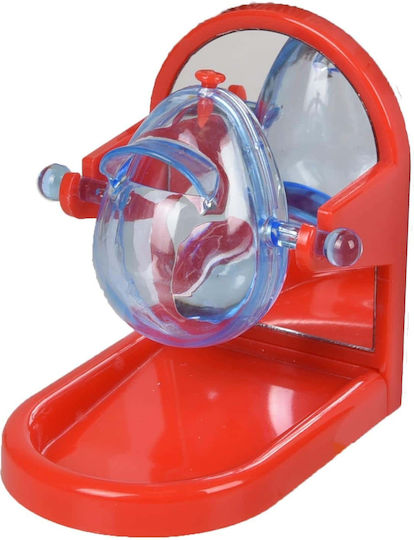Flamingo Jucărie Oglindă pentru Colivie Pasari din Plastic 10x8cm