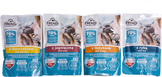 Frendi Nassfutter für Ältere Katzen in Beutel mit Lamm 100gr