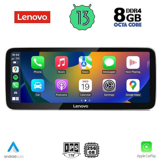 Lenovo Ηχοσύστημα Αυτοκινήτου για Audi A6 2012-2015 (Bluetooth/USB/WiFi/GPS/Apple-Carplay/Android-Auto) με Οθόνη Αφής 10.33"