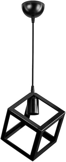 GloboStar Dise Pendant Light Black with Socket E27 22x22x24cm