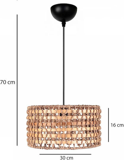 GloboStar Pomegrande Pendant Light Beige Boho with Socket E27 30x30x16cm