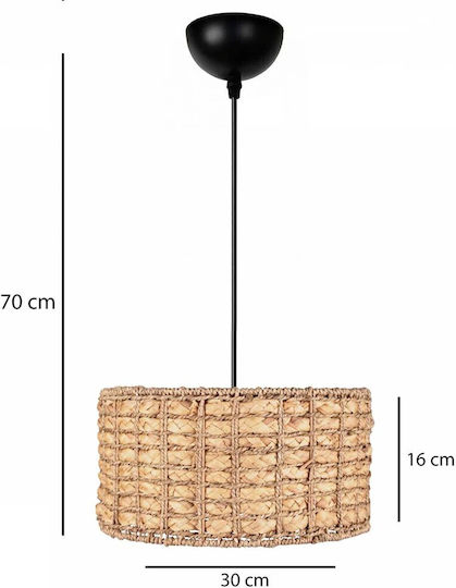 GloboStar Pomegrande Pendant Light Beige Boho with Socket E27 30x30x16cm