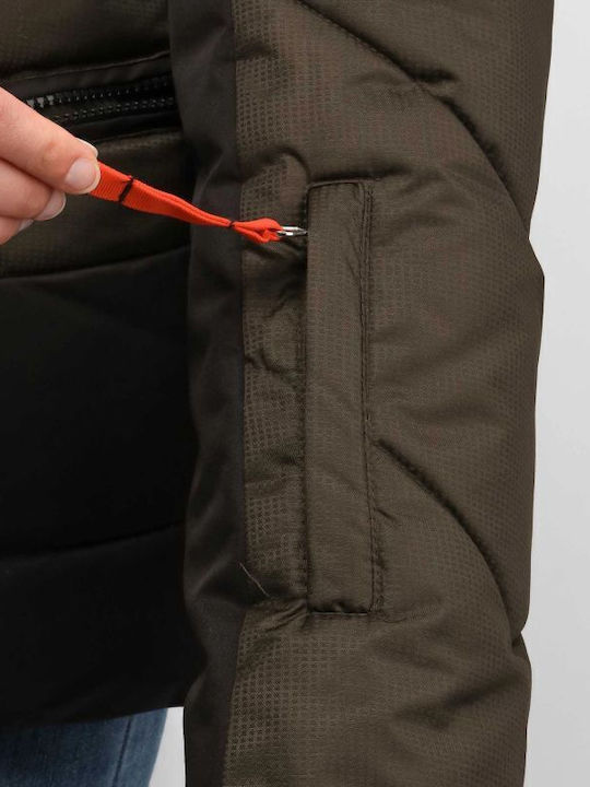 Icepeak Electra Ia 53203512-598 Γυναικείο Μπουφάν για Σκι & Snowboard Καφέ