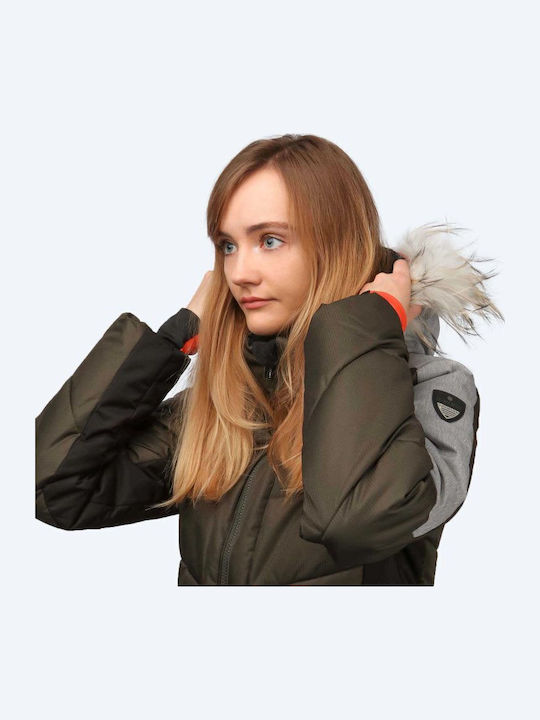 Icepeak Electra Ia 53203512-598 Γυναικείο Μπουφάν για Σκι & Snowboard Καφέ
