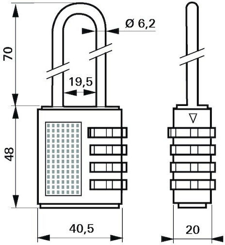 Thirard Λουκέτο Μακρύλαιμο Συνδυασμού 40mm